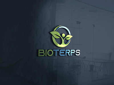 Bioterps logo (planting logo) 3d logo bio logo logo logo design plant logo tree logo