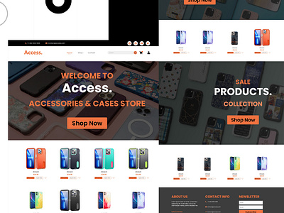 IPhone Accessories  & Cases Store Website Ui Design