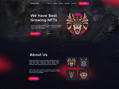 Awesome NFT Landing Page Design figma design figma web design landing page nft nft landing page ui ux ui website design