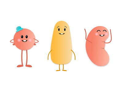 Cartoon Illustrations animation cartoon characters colour cute emojis hat illustration ios monsters smiley ui