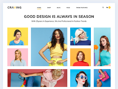 E-commerce Landing Page cart color dress e commerce fashion funky season shop shopping style trend
