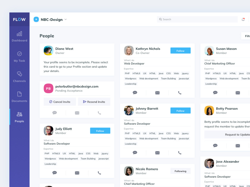 People List by sri on Dribbble