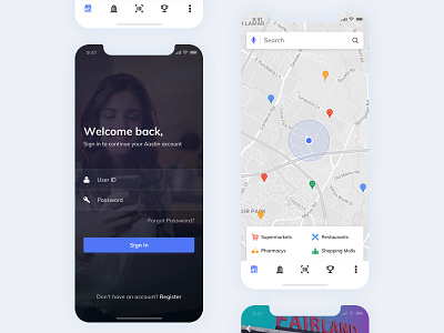 SignIn/Home - POS(Point Of Sale) - Withdraw Cash bank app cash client customer location maps merchants minimal outlets pos signin ui ux withdraw