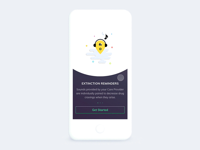 App Walkthrough Interaction animation app design flat illustration interaction ios location minimal mobile app notification onboarding products reminders service trigger ui ux walkthrough widget