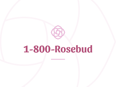 1-800-Rosebud #thirtylogos branding florist flowers geometric logo rose