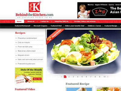 Behind The Kitchen design html 5 seo