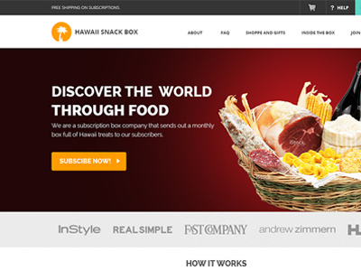 Hawaii Snack Box design html 5 seo