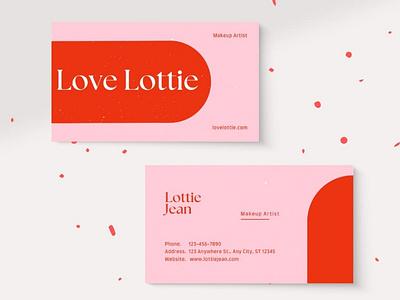 Love Lottie Branding branddesign branding businesscards graphic design mockup