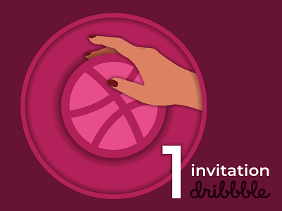 1 Dribbble invitation Giveaway (CLOSED) branding design dribbble invitation dribbble invite graphic design graphic designer illustration logo purple vector