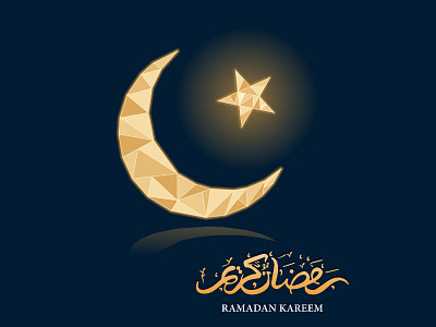 Ramadan Kareem abu dhabi arabic cartoon congradulation card design dubai graphic design illustration islam low poly moon muslim poster qatar quran ramadan kareem religion saudi arabia uae vector