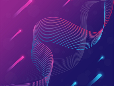 Abstract line art vector illustration 3d abstract abstraction background blue cartoon creativity design futuristic graphic design illustration line art lines pink purple space surface vector web design