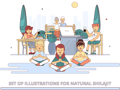 Shilajit 2d flat illustration illustrator