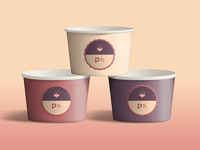 Pressure Ice Cream - Cups Design cup cups design flat gelato ice cream illustration minimal