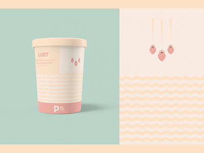 Pressure Ice Cream - Packaging // Lust cup cups design flat gelato ice cream illustration minimal
