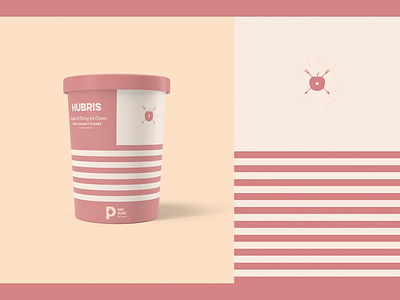 Pressure Ice Cream - Packaging // Hubris cup cups design flat gelato ice cream illustration minimal