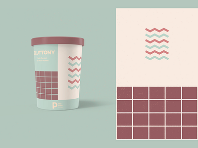 Pressure Ice Cream - Packaging // Gluttony cup cups design flat gelato ice cream illustration minimal