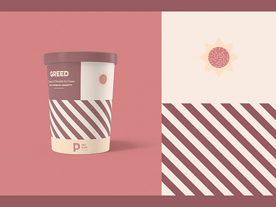 Pressure Ice Cream - Packaging // Greed cup cups design flat gelato ice cream illustration minimal