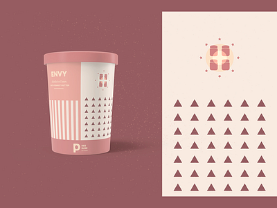 Pressure Ice Cream - Packaging // Envy cup cups design flat gelato ice cream illustration minimal