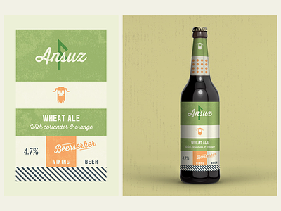 Beerserker - Packaging // Ansuz beer brewery design grunge illustration logo minimal packaging viking warrior