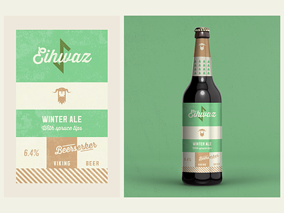 Beerserker - Packaging // Eihwaz beer brewery design grunge illustration logo minimal packaging viking warrior