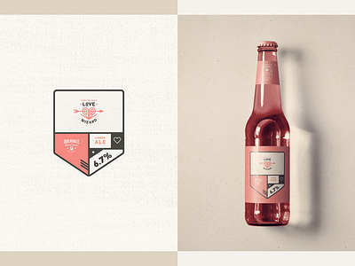 Australian Brewing Company - Packaging // Love Wizard badge beer bottle design grunge illustration logo design love minimal packaging