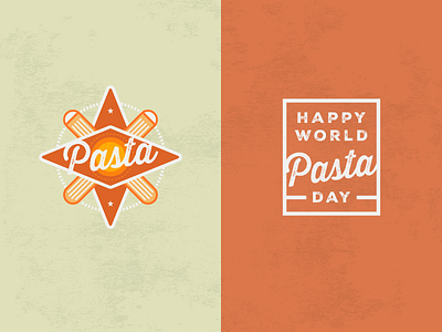 Happy World Pasta Day! badge day happy illustration pasta pasta day penne pennette symbol world