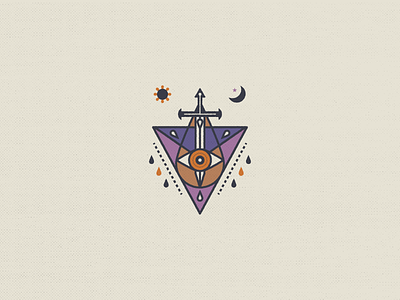 Feels - Illustration Design design eye grunge icon illuminati illustration logo minimal sword warrior