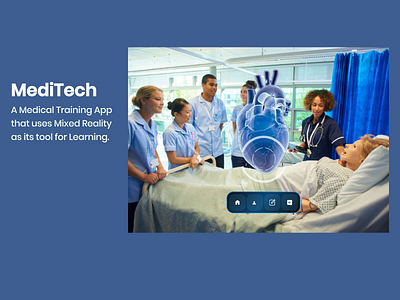 MediTech app design logo mixed reality mobile ui typography ux