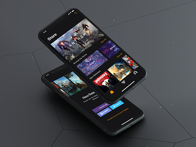 Video Game Portal clean dark gaming iphone x minimal page twitch ui ux video game