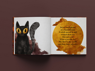 The Night Cats - Children's Book illustration (Spread) childrens book design childrens book illustration illustration watercolor illustration