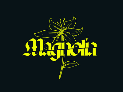 Magnolia - Music Label Logo branding design flower icon logo music music logo typography vector