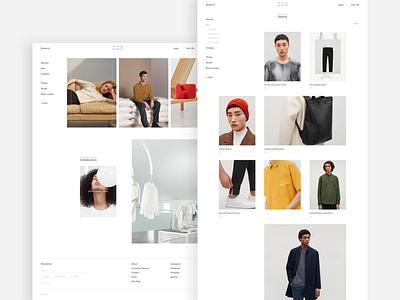 COS • E-shop fashion homepage landing minimalism product shop ui ux web