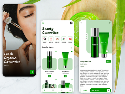 Cosmetics Beauty Product app app design application beauty beauty app branding design ecommerce app online shopping product typography ui uiux