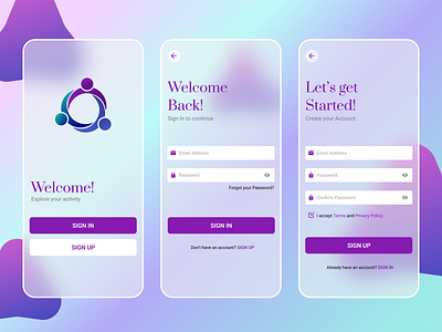 Login-Sign Up UI Kit by Rajesh Mandaviya on Dribbble