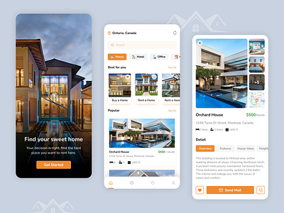 Real Estate Rental App UI