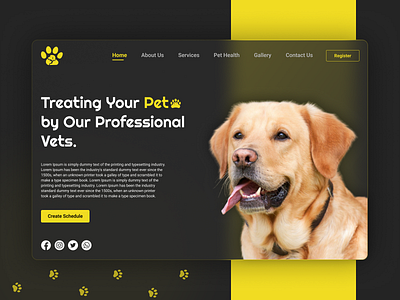 Veterinary Medical Care animal branding care design medical typography ui uiux veterinary medical care web design web layout