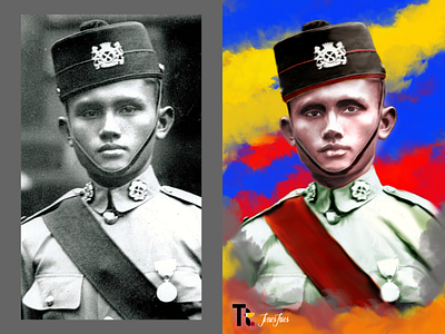 Leftenan Adnan Smudge Art adnan adobephotoshop army branding colorized design graphic design illustration leftenan adnan logo malaysia malaysia army photoshop restoration smudgeart