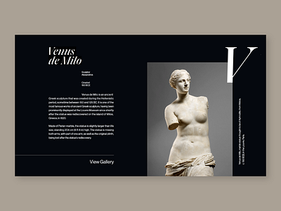 Venus de Milo adobe xd design typography ui ux web design