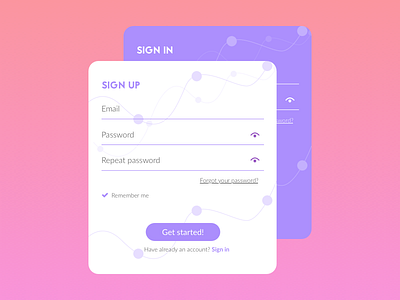 Daily UI #001 001 challenge daily first gradient login signin signup ui