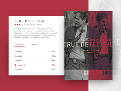 DAILY UI #025 app challenge daily film player red series tv ui