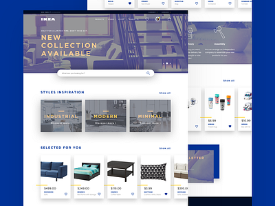 IKEA Redesign Concept card e commerce ikea ikea redesign concept colors redesign shadow tile