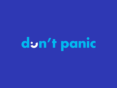 Don't panic logo loan logo smile wink