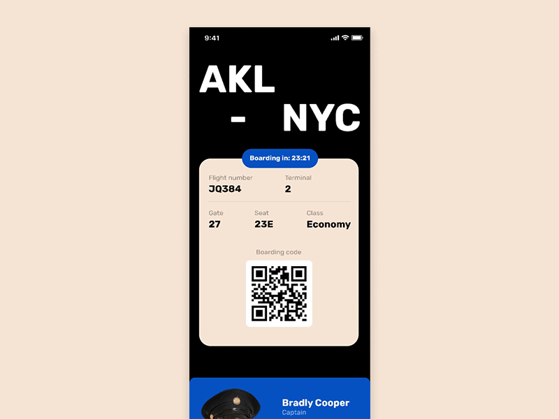 On flight experience dailyui flight