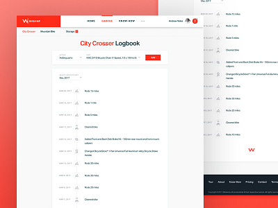 Bike Amplifier – BIke Logbook bicycle bike ecommerce flat logbook uidesign ux webdesign