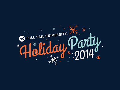 Holiday Party 2014 blue christmas full sail university holiday logo party red snowflakes white