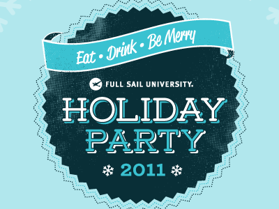 Holiday Party 2011 blue holiday logo type