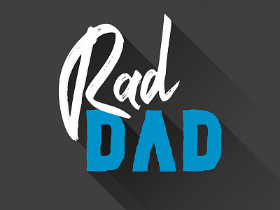 Rad Dad dad long shadow rad sticker mule tape