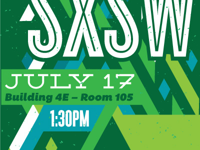 Event Poster blue green poster sxsw