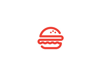 Burger Logo burger icon logo single line logo