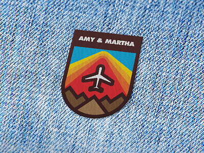 Amy & Martha's Trip badge draplin logo design patch design patches vintage